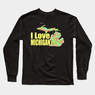 USA state: Michigan Long Sleeve T-Shirt